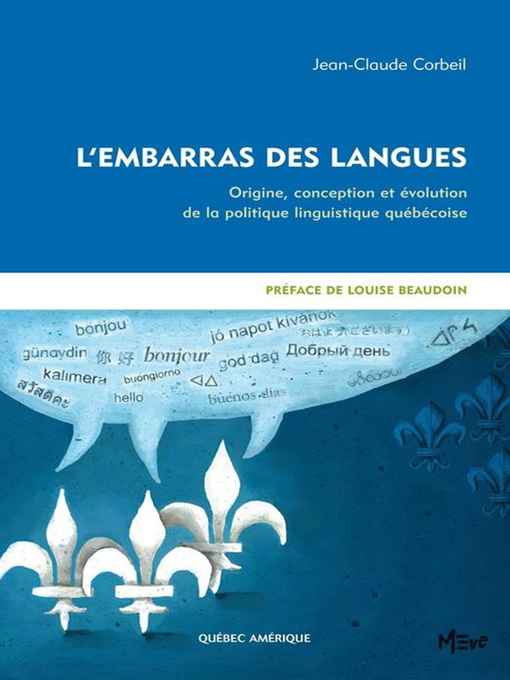 Title details for L'Embarras des langues by Jean-Claude Corbeil - Available